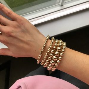 Gold ball bracelets